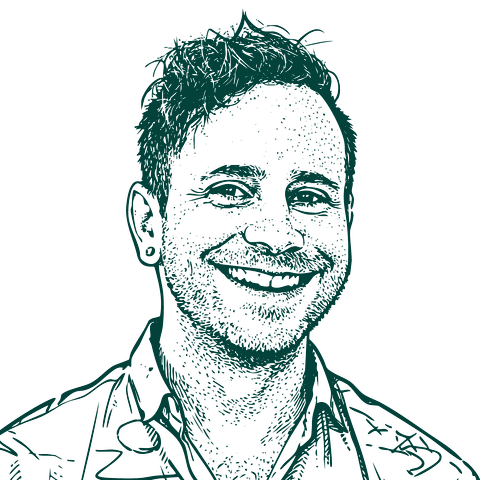 Illustrated portrait of James Ratke
